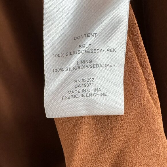 Tibi Heavy Satin Midi Bias Dress in Bronze, size 00 - Picture 9 of 14